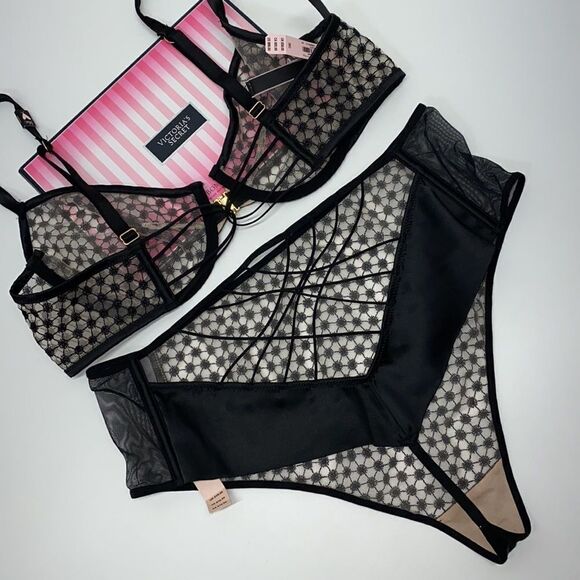 NEW VICTORIA SECRET BRA 36C PANTY Large Set - Picture 4 of 12